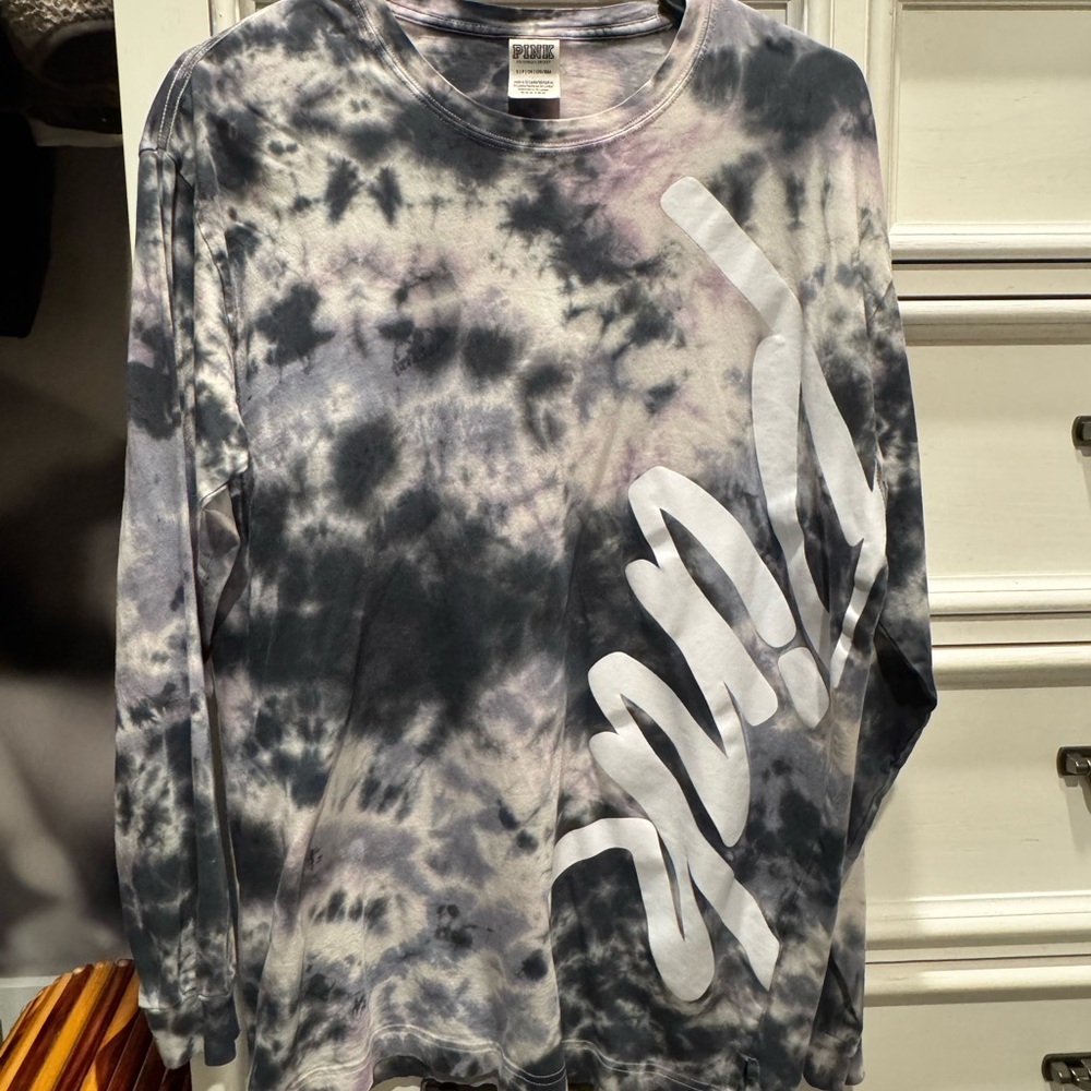 PINK Victoria's Secret Purple Tie-Dye Tee